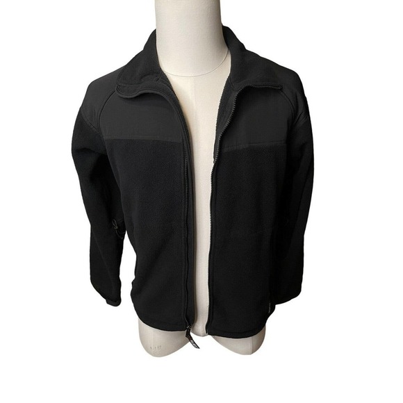 Cabela’s Mens Wind Stopper Vented Fleece Jacket Black Hunting Ski Hiking Small - Picture 1 of 10